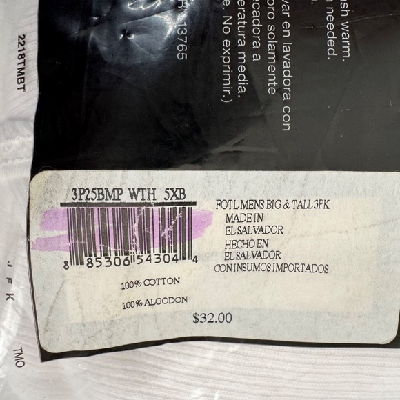 Fruit Of The Loom Premium Bigman 3 A-Shirts Tag Free Tank Undershirts 5XB 62-64 - Picture 3 of 9